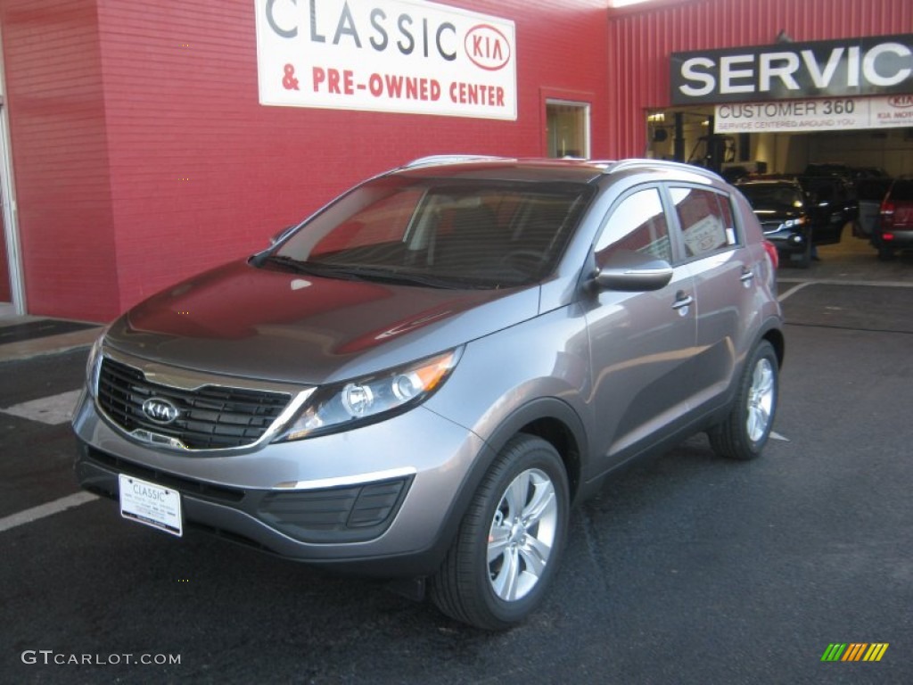 2012 Sportage LX - Mineral Silver / Black photo #1