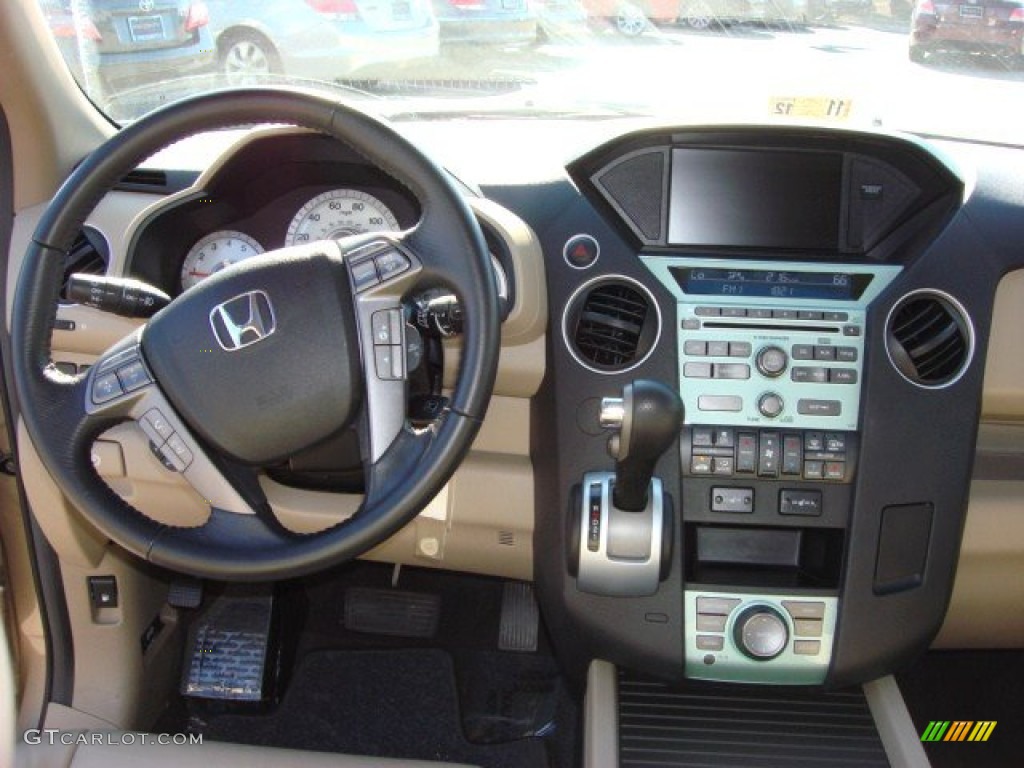2010 Honda Pilot Touring Beige Dashboard Photo #56024609