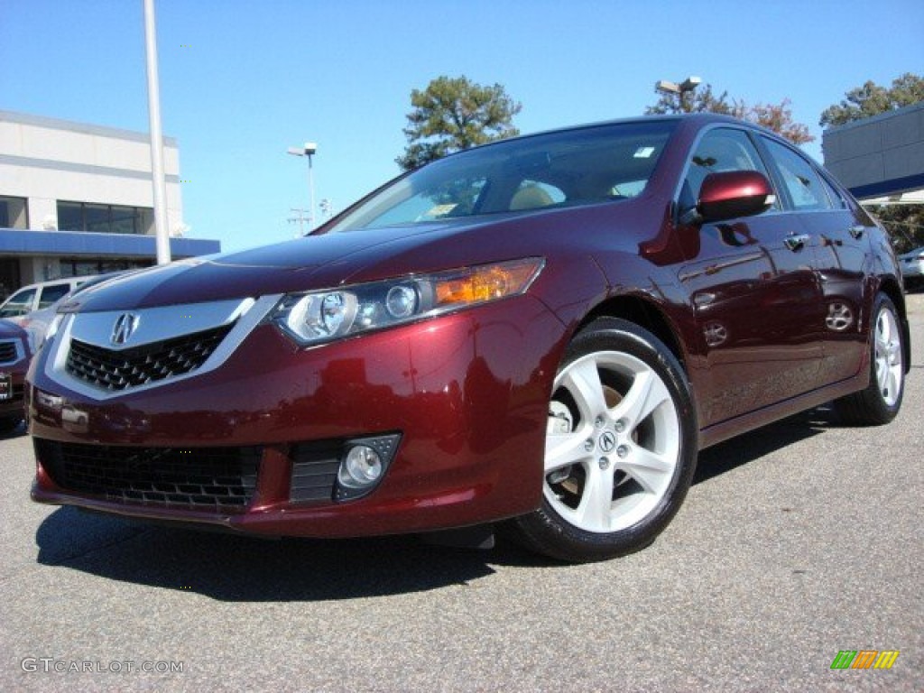 2009 TSX Sedan - Basque Red Pearl / Parchment photo #1