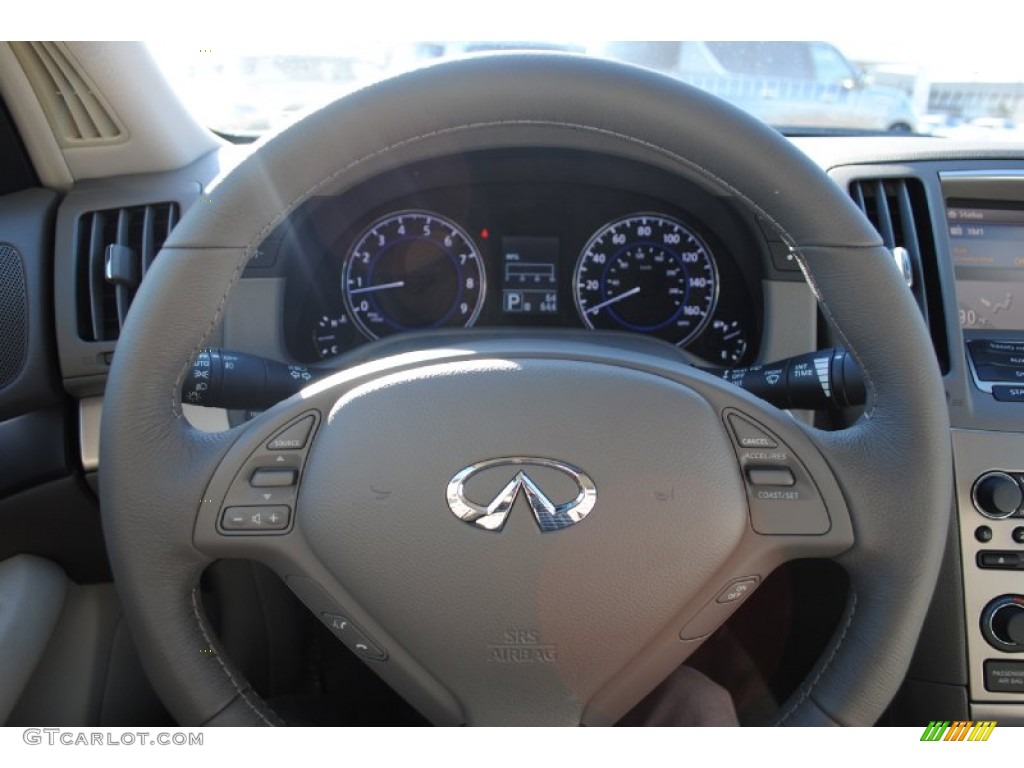 2012 Infiniti G 25 Journey Sedan Stone Steering Wheel Photo #56026391