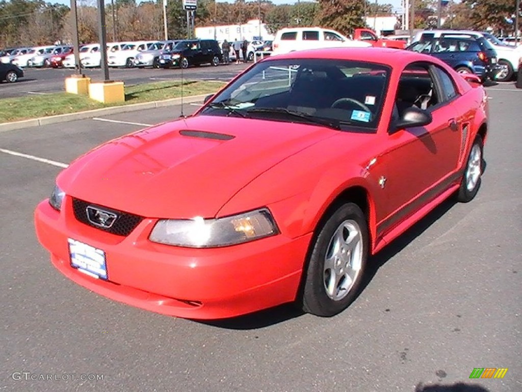 2002 Mustang V6 Coupe - Torch Red / Dark Charcoal photo #1