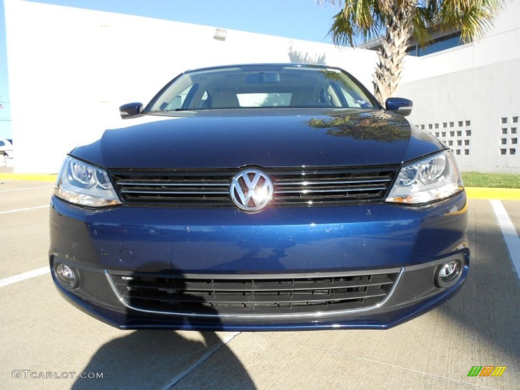 2012 Jetta TDI Sedan - Tempest Blue Metallic / Cornsilk Beige photo #2