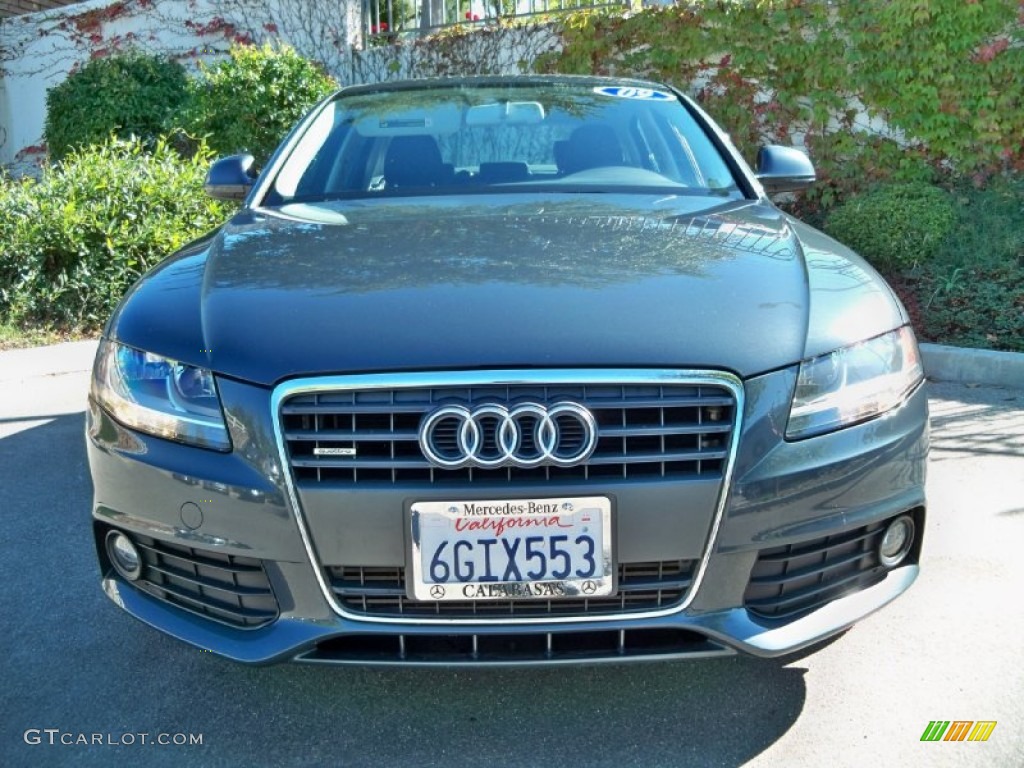 2009 A4 2.0T Premium quattro Sedan - Meteor Grey Pearl Effect / Black photo #8
