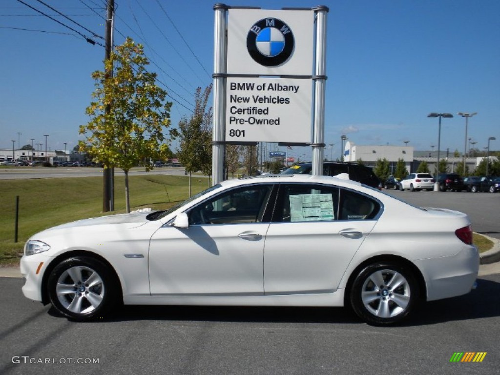 2012 5 Series 528i Sedan - Alpine White / Venetian Beige photo #1