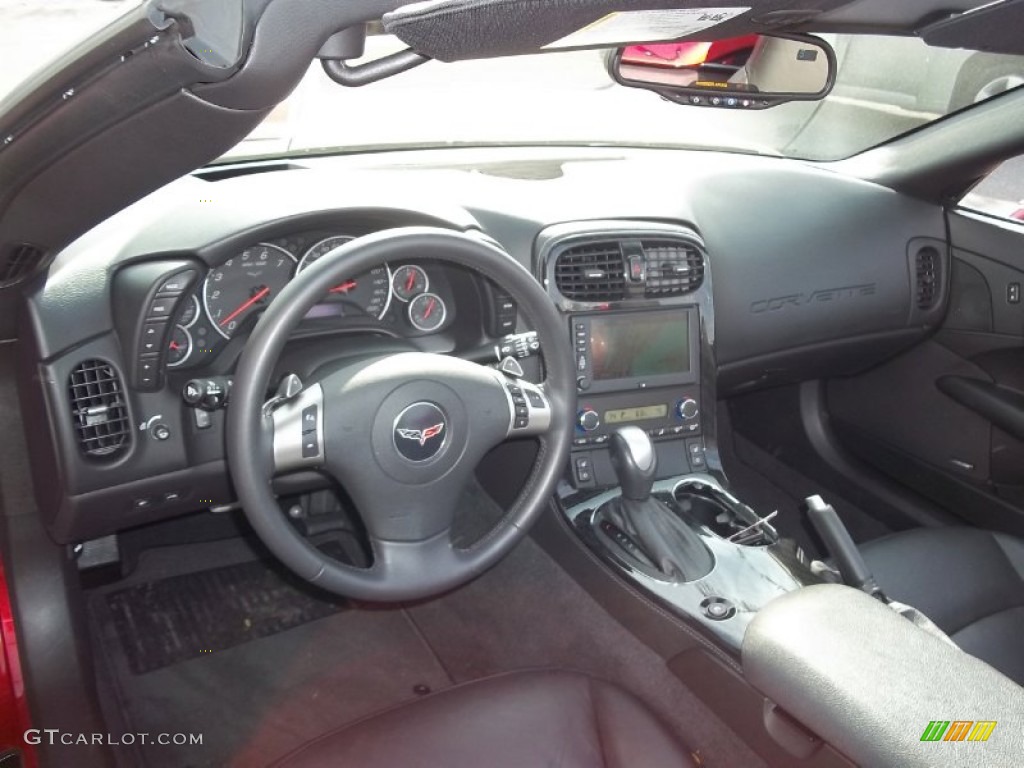 2010 Chevrolet Corvette Grand Sport Convertible Ebony Black Dashboard Photo #56034542