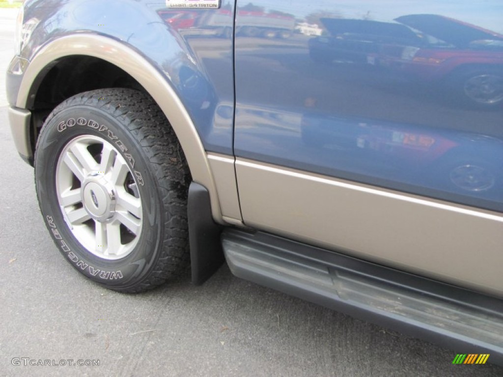 2004 F150 Lariat SuperCab 4x4 - Medium Wedgewood Blue Metallic / Tan photo #16