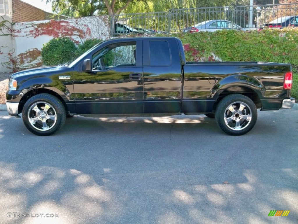 2006 F150 XLT SuperCab - Black / Medium/Dark Flint photo #7