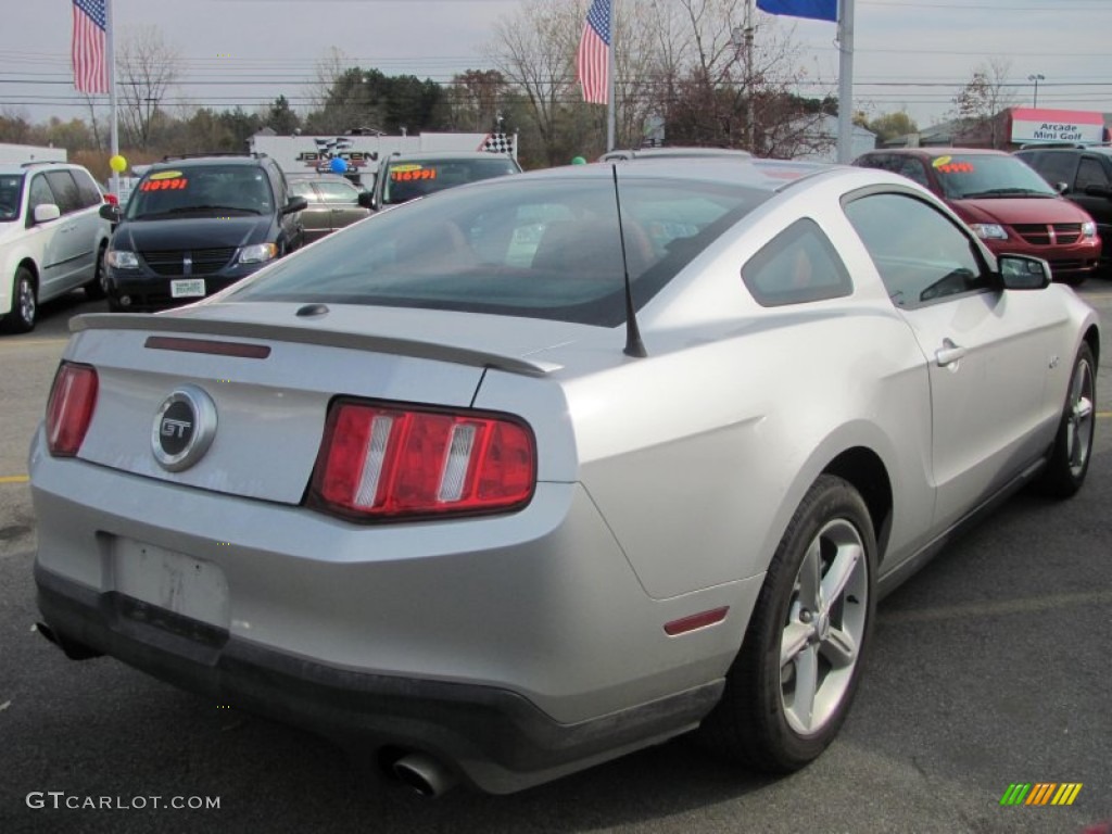2012 Mustang GT Premium Coupe - Ingot Silver Metallic / Brick Red/Cashmere photo #12