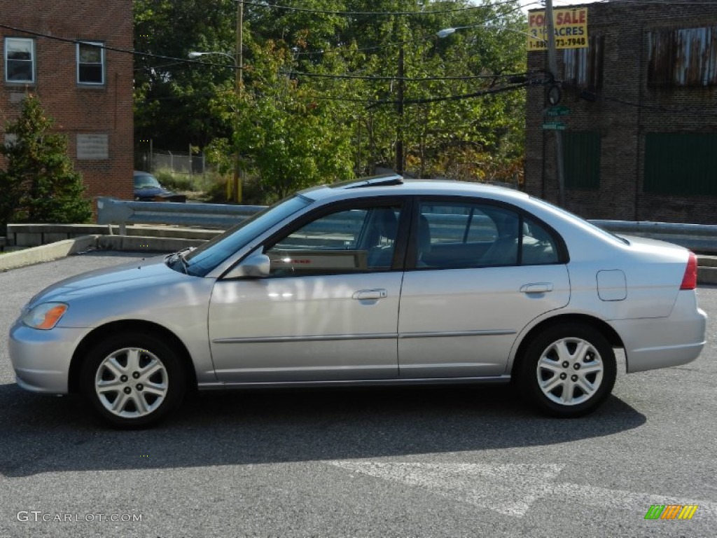 Satin Silver Metallic 2003 Honda Civic EX Sedan Exterior Photo #56039258