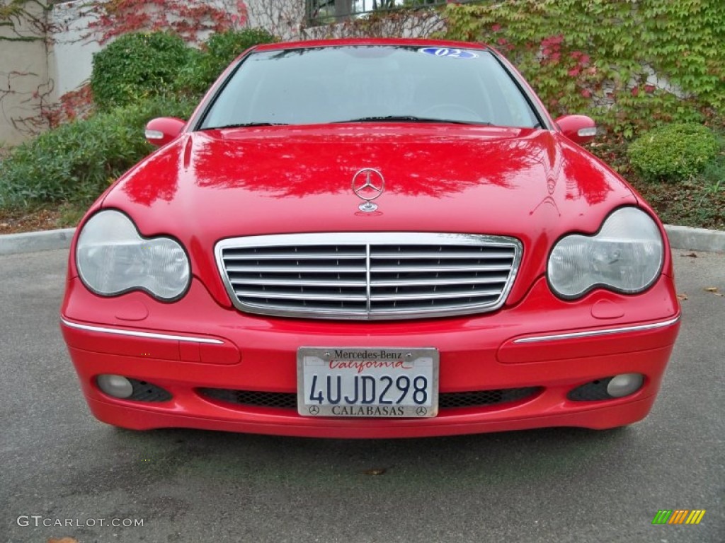 2002 C 240 Sedan - Magma Red / Black photo #7
