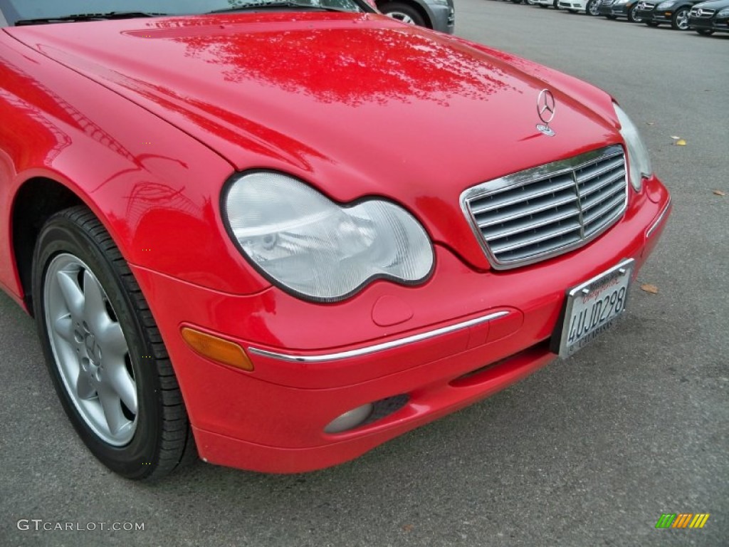 2002 C 240 Sedan - Magma Red / Black photo #8