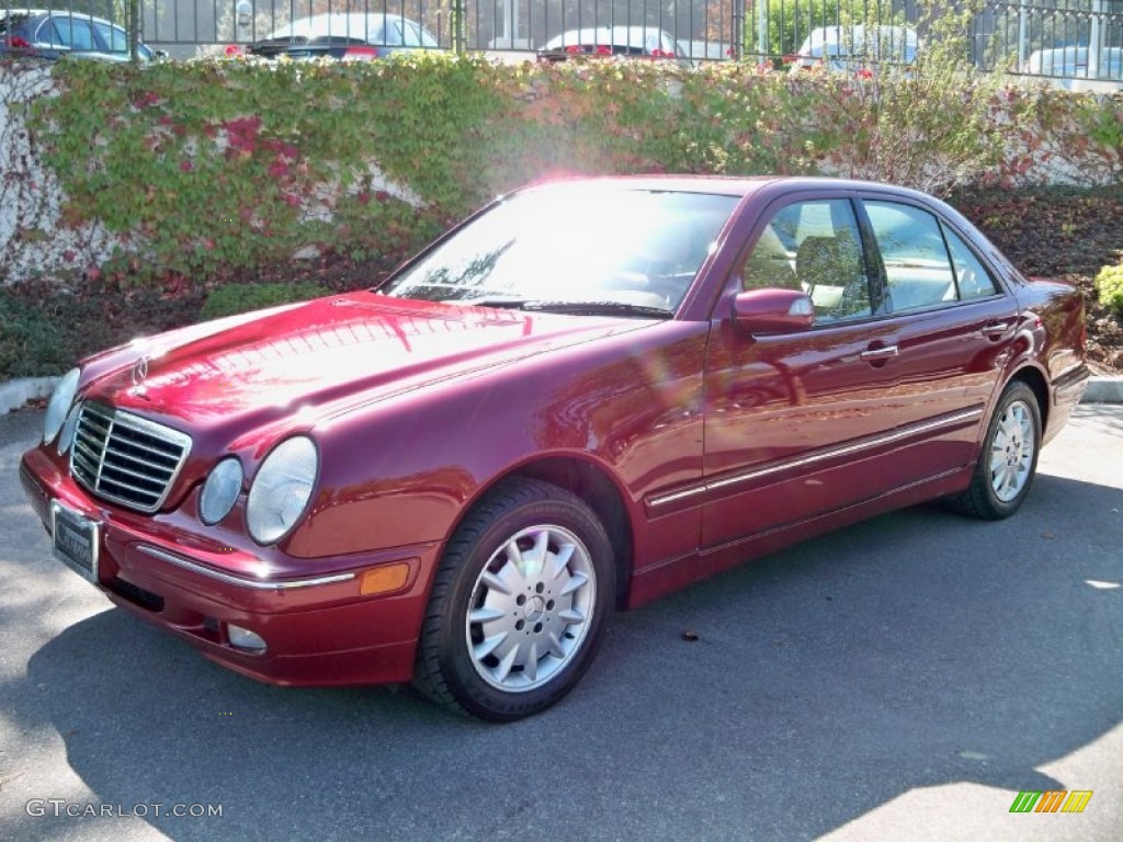 2001 E 320 Sedan - Bordeaux Red Metallic / Java photo #6