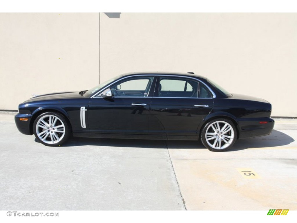 Celestial Black 2009 Jaguar XJ Super V8 Portfolio Exterior Photo #56041751