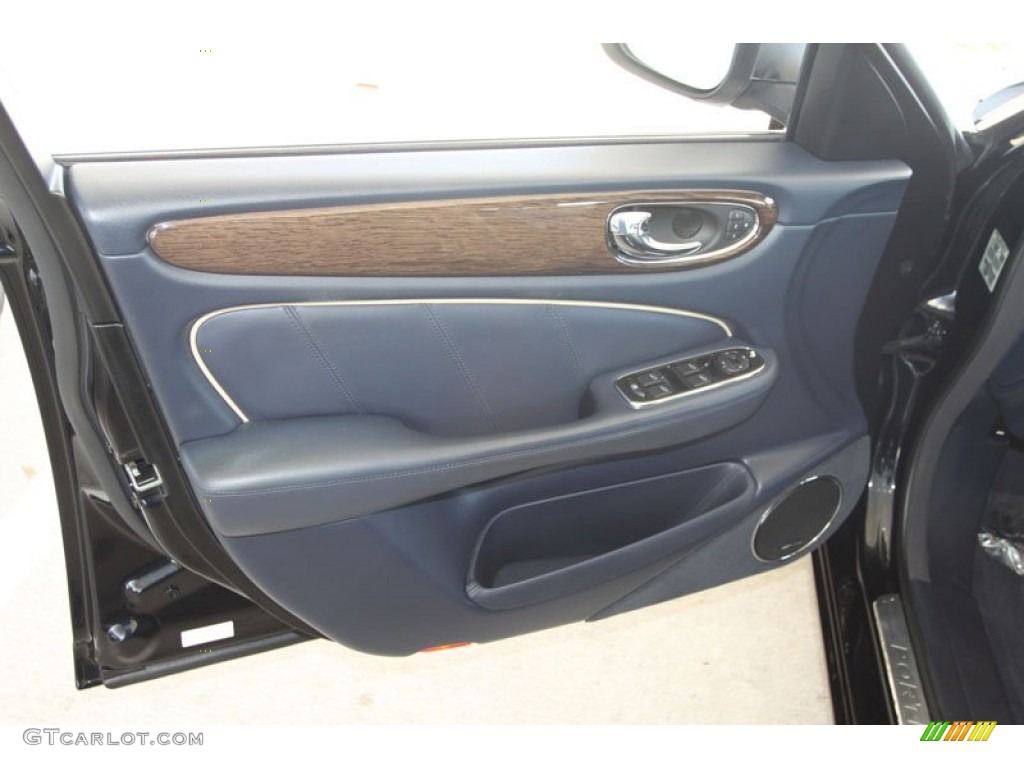 2009 Jaguar XJ Super V8 Portfolio Navy/Barley Door Panel Photo #56041799