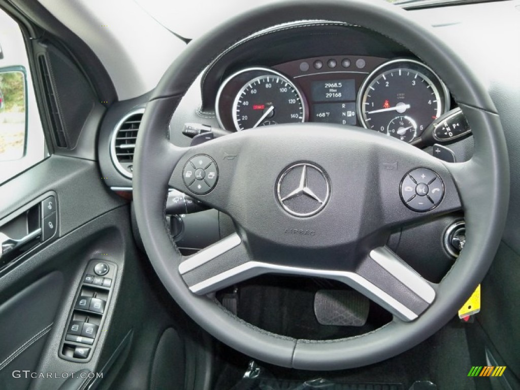 2010 Mercedes-Benz GL 350 BlueTEC 4Matic Black Steering Wheel Photo #56042537