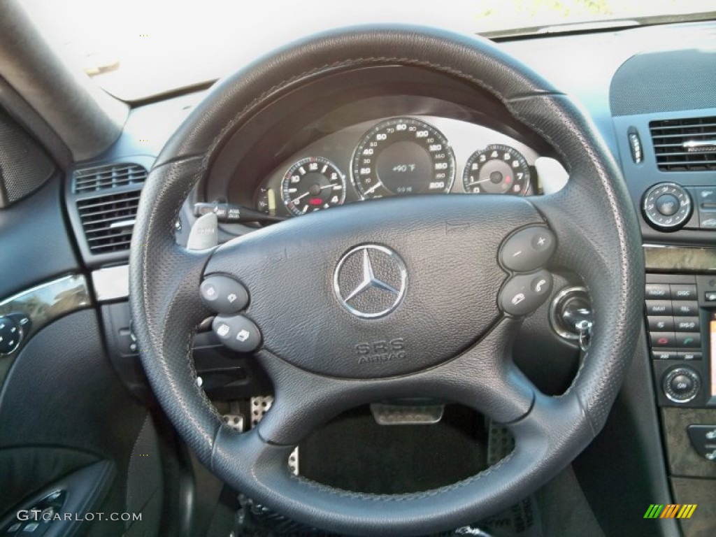 2009 Mercedes-Benz E 63 AMG Sedan Black Steering Wheel Photo #56043884