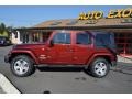 2009 Red Rock Crystal Pearl Jeep Wrangler Unlimited Sahara 4x4  photo #23