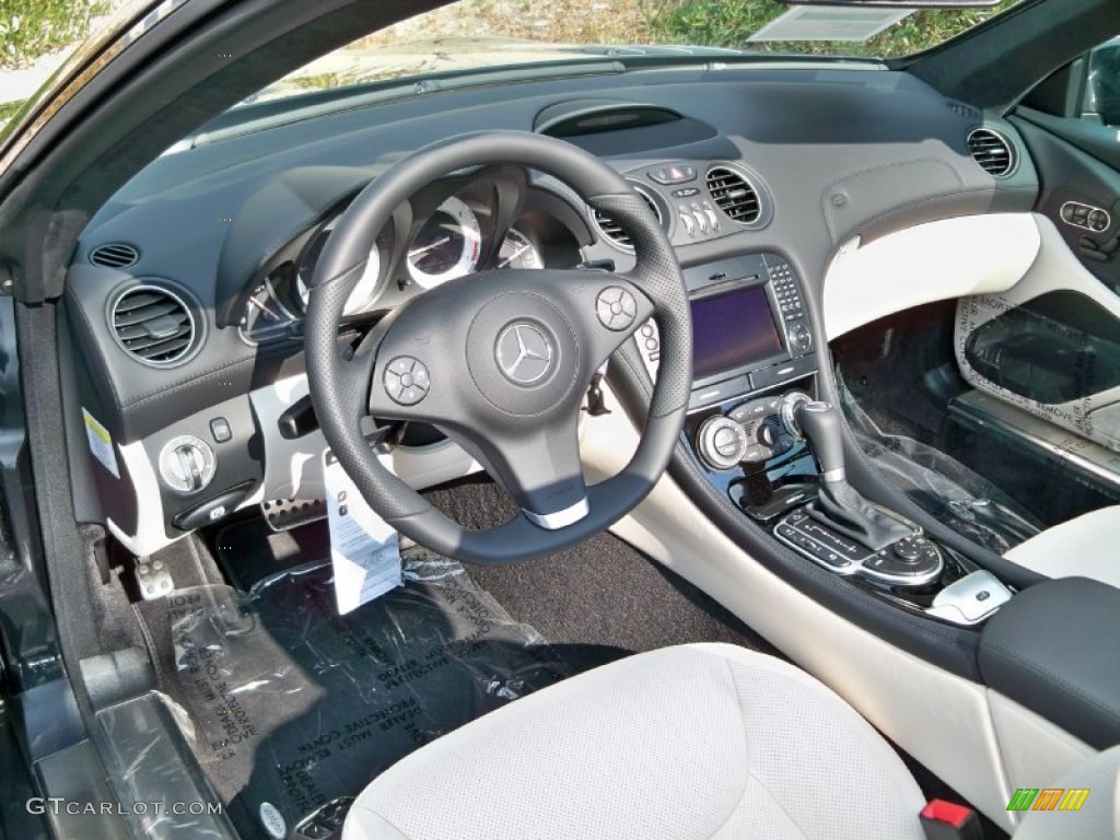 designo White Interior 2012 Mercedes-Benz SL 550 Roadster Photo #56045789