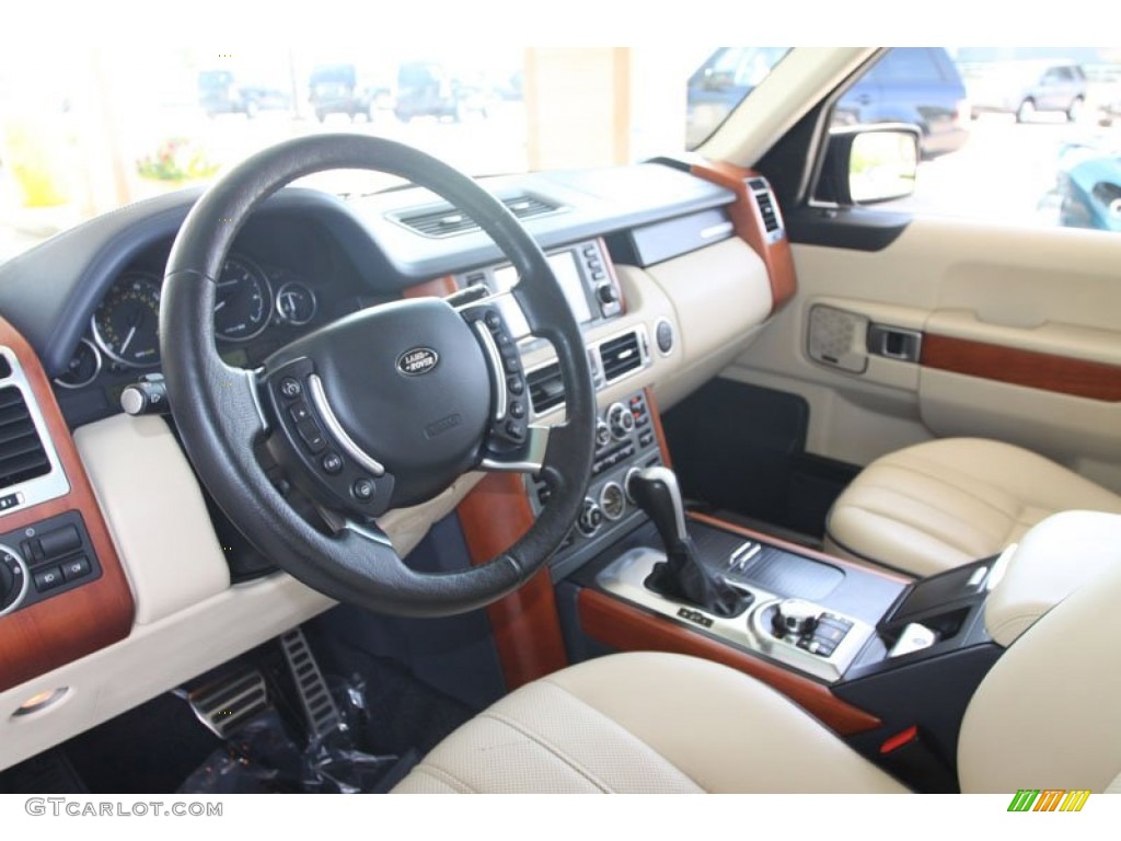 Ivory/Black Interior 2007 Land Rover Range Rover Supercharged Photo #56046710