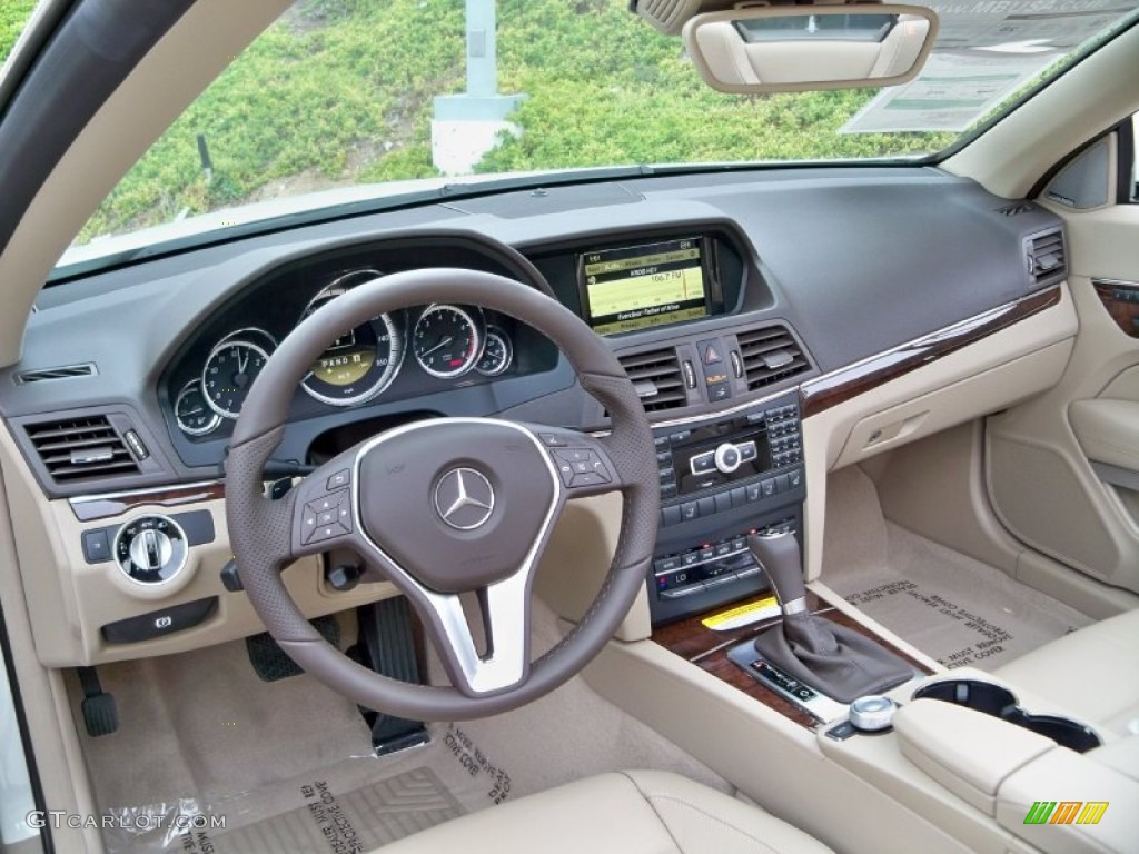 Almond/Mocha Interior 2012 Mercedes-Benz E 350 Cabriolet Photo #56046758
