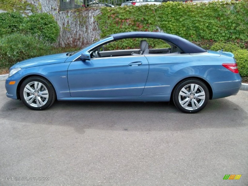 Quartz Blue Metallic 2012 Mercedes-Benz E 350 Cabriolet Exterior Photo #56047094