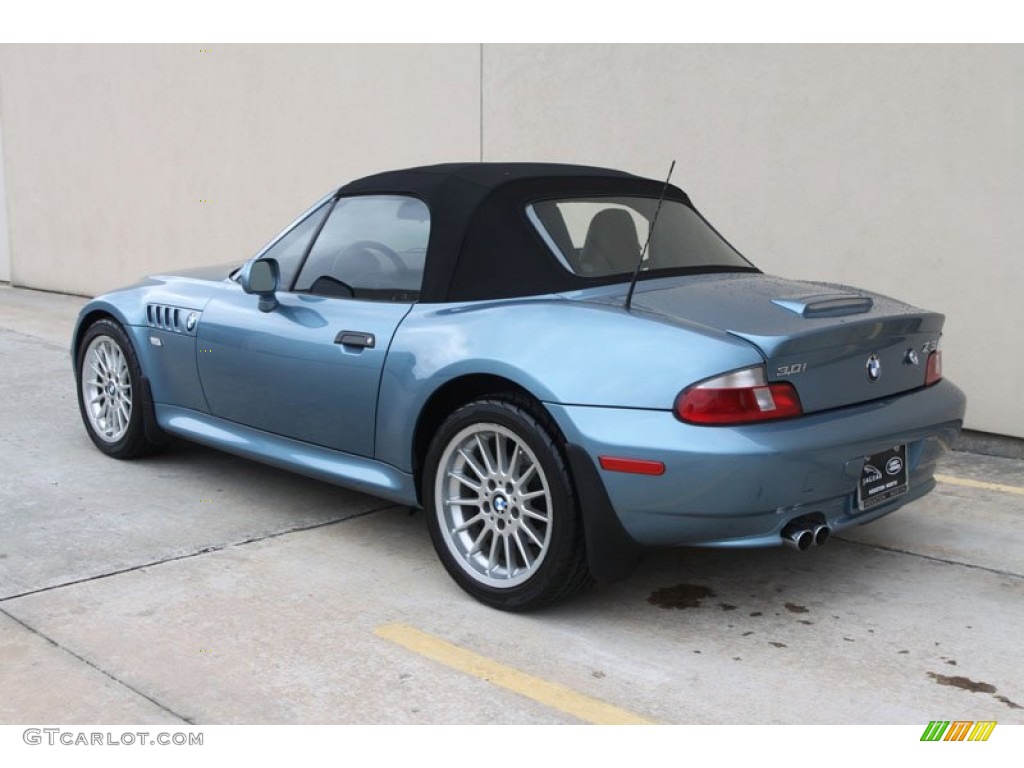 2002 Z3 3.0i Roadster - Atlanta Blue Metallic / Beige photo #10