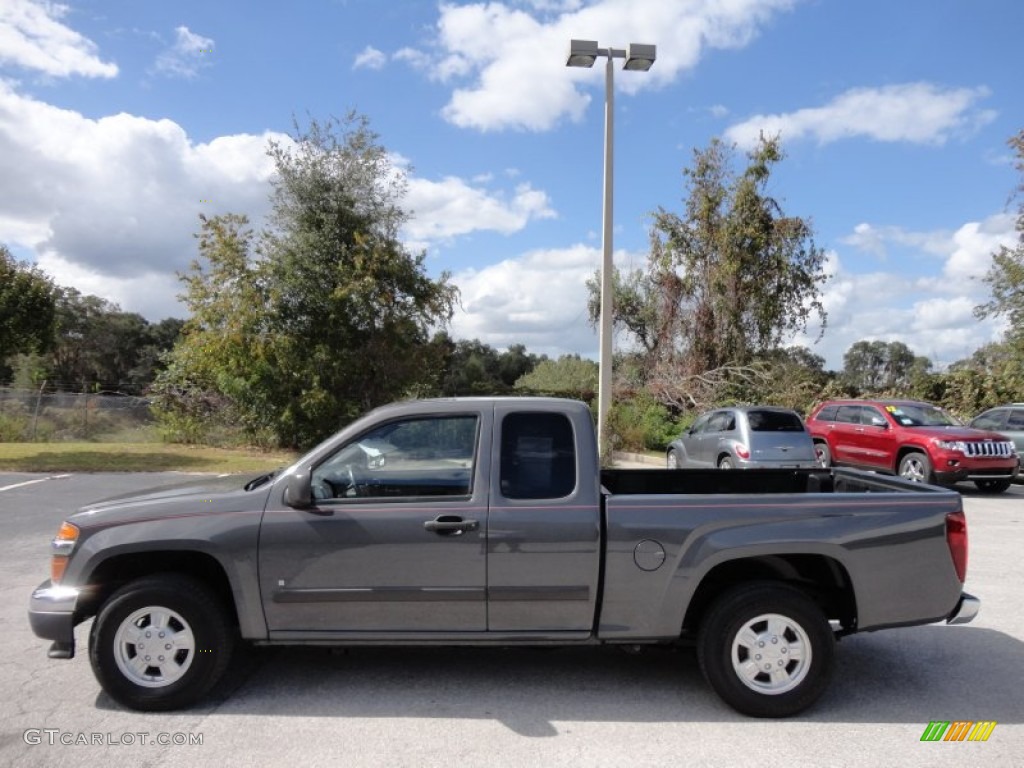 Dark Gray Metallic 2008 Chevrolet Colorado LT Extended Cab Exterior Photo #56052416