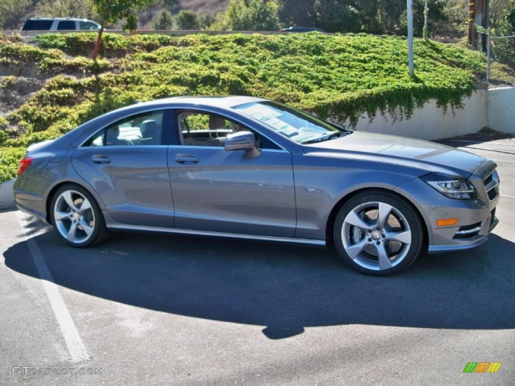 Palladium Silver Metallic 2012 Mercedes-Benz CLS 550 Coupe Exterior Photo #56053706