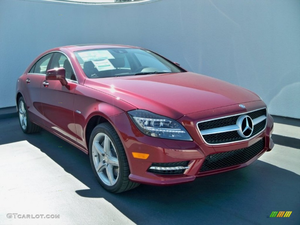 2012 CLS 550 Coupe - Storm Red Metallic / Almond/Mocha photo #1