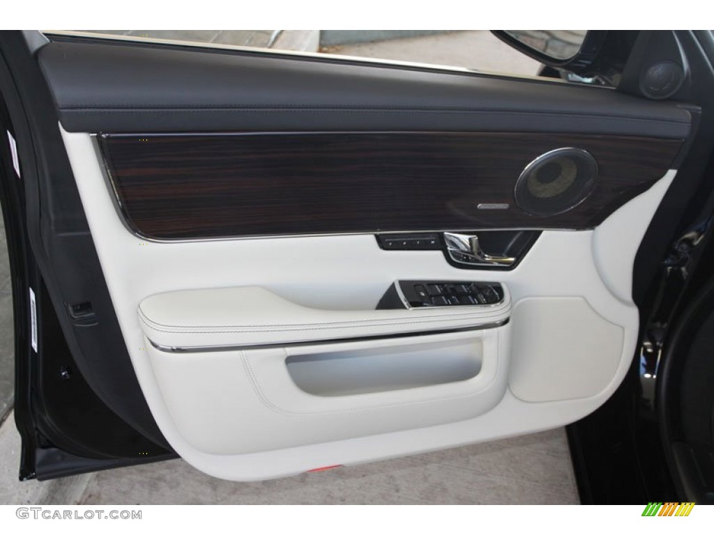 2012 Jaguar XJ XJL Supercharged Ivory/Jet Door Panel Photo #56055096