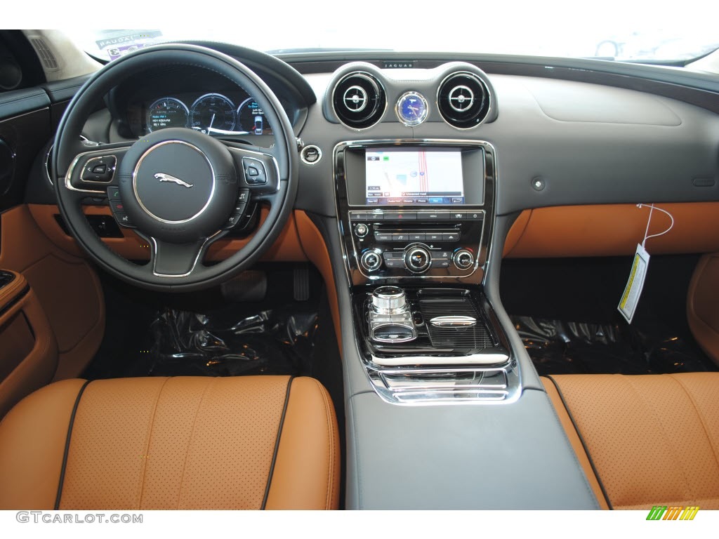 2012 Jaguar XJ XJL Supercharged London Tan/Jet Dashboard Photo #56055338