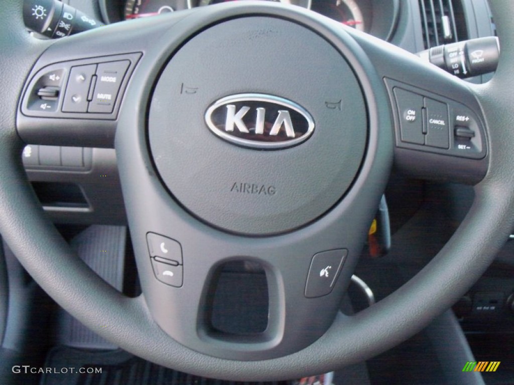 2012 Kia Forte Koup EX Black Steering Wheel Photo #56055540