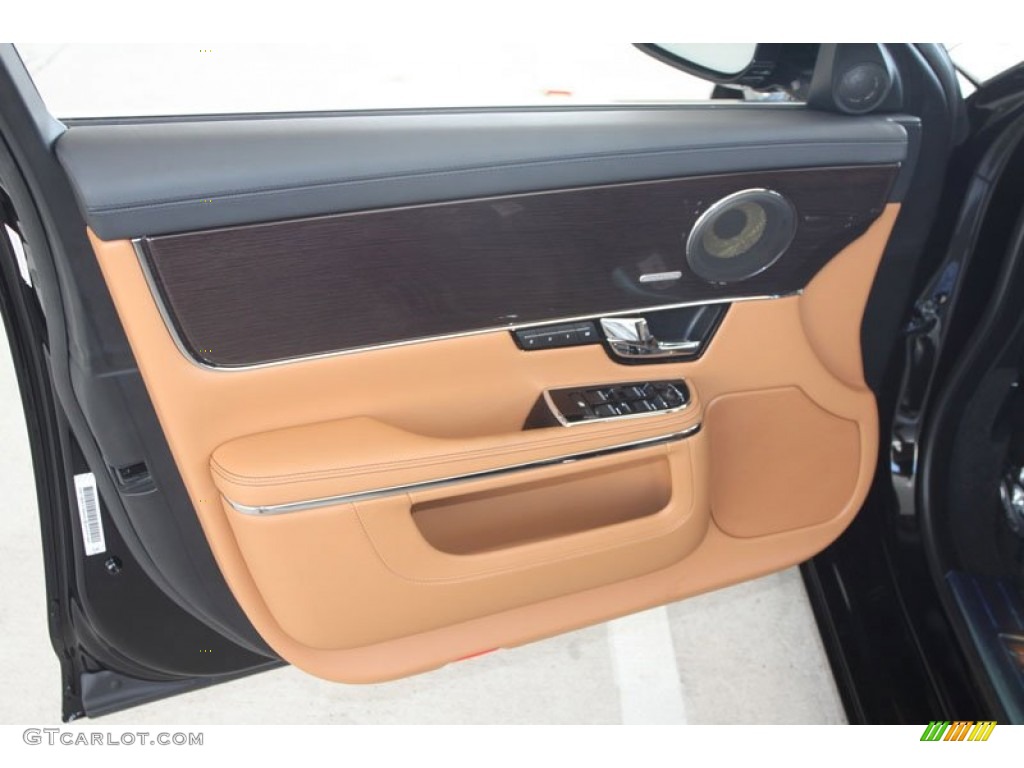 2012 Jaguar XJ XJ Supercharged London Tan/Jet Door Panel Photo #56056004