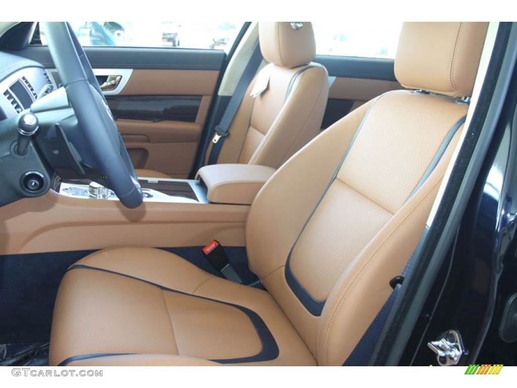 London Tan/Navy Interior 2012 Jaguar XF Supercharged Photo #56056388