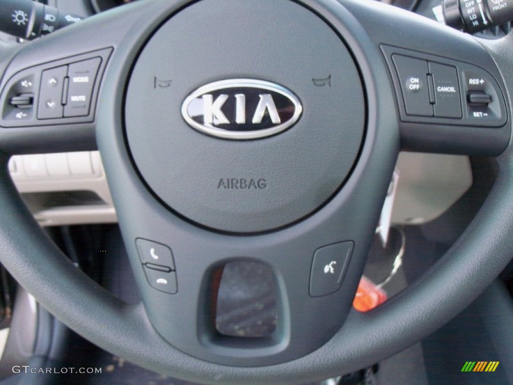 2012 Kia Forte EX Stone Steering Wheel Photo #56056457