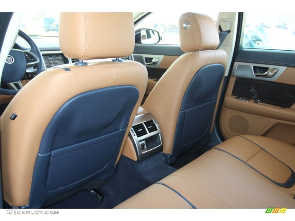 London Tan/Navy Interior 2012 Jaguar XF Supercharged Photo #56056508