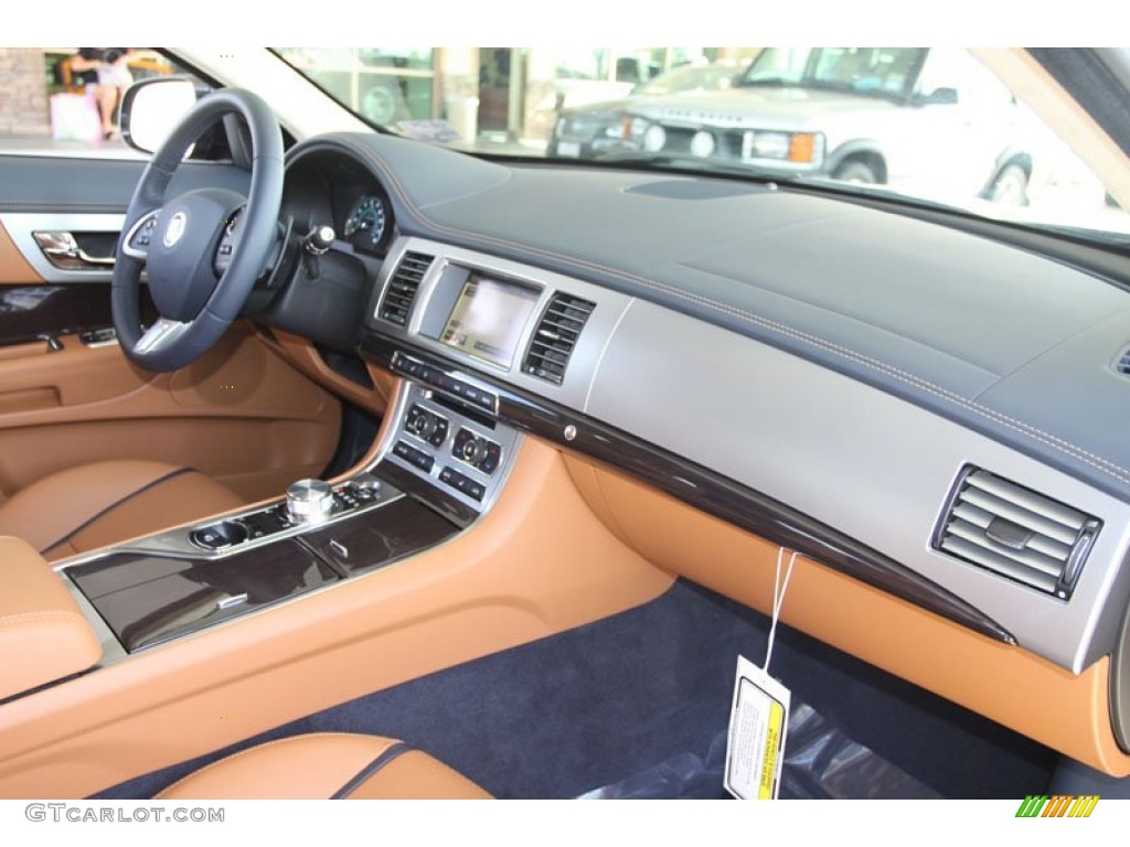 2012 Jaguar XF Supercharged London Tan/Navy Dashboard Photo #56056577