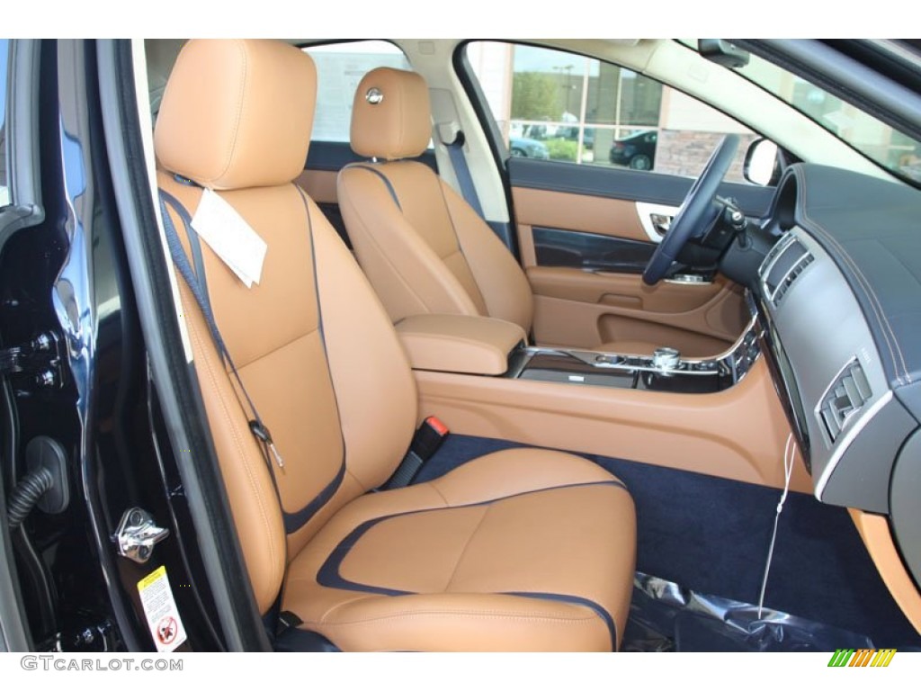 London Tan/Navy Interior 2012 Jaguar XF Supercharged Photo #56056587