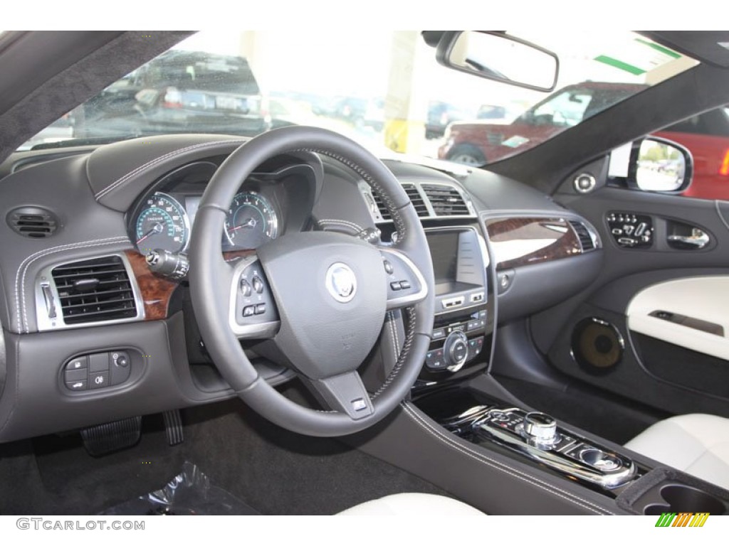 2012 Jaguar XK XKR Convertible Ivory/Warm Charcoal Dashboard Photo #56056664