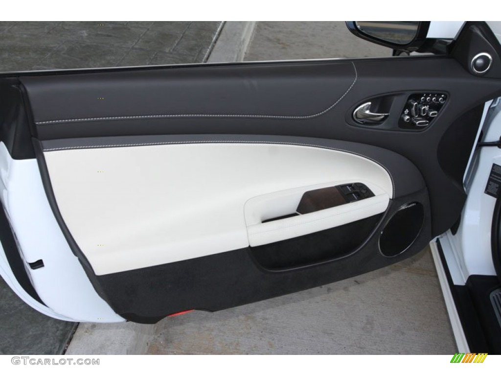 2012 Jaguar XK XKR Convertible Ivory/Warm Charcoal Door Panel Photo #56056792