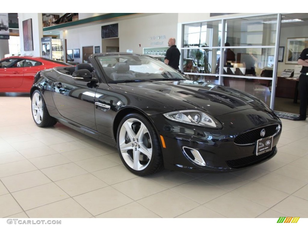 2012 XK XKR Convertible - Midnight Black / Warm Charcoal/Warm Charcoal photo #2
