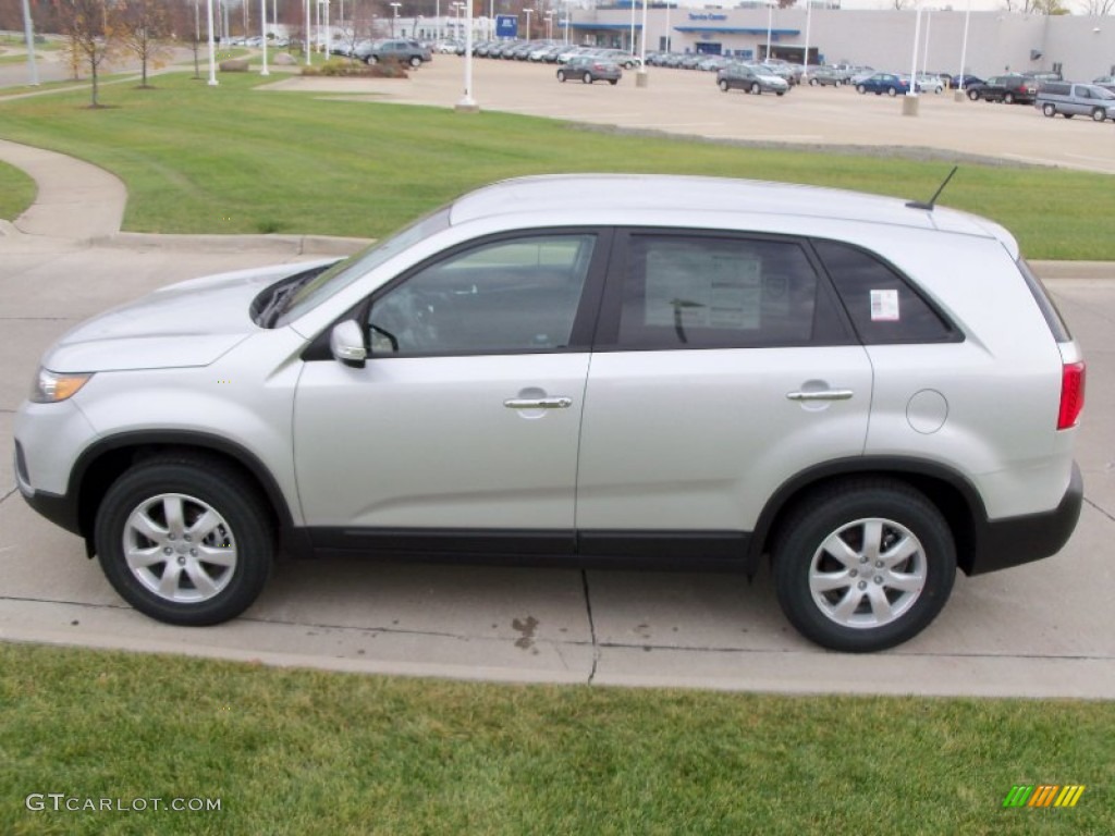 2012 Sorento LX - Bright Silver / Black photo #6