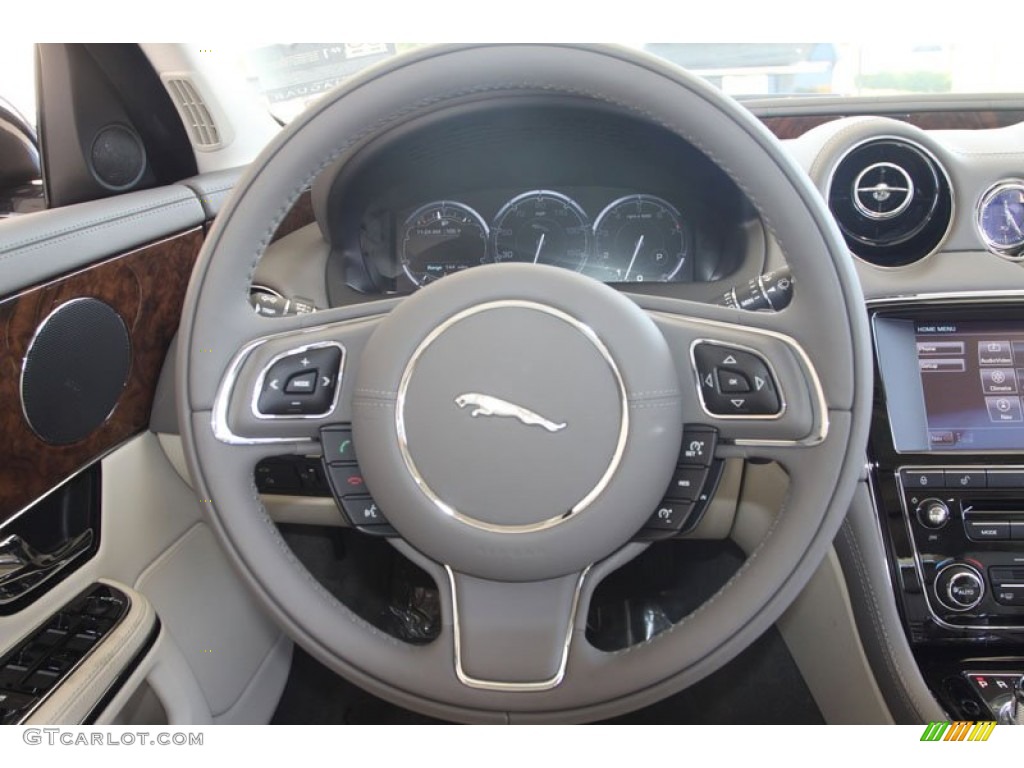 2012 Jaguar XJ XJ Ivory/Oyster Steering Wheel Photo #56057408