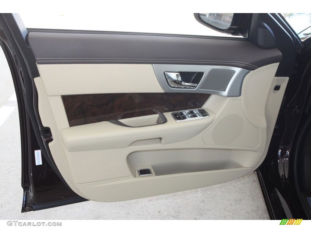 2012 Jaguar XF Portfolio Barley/Truffle Door Panel Photo #56057777