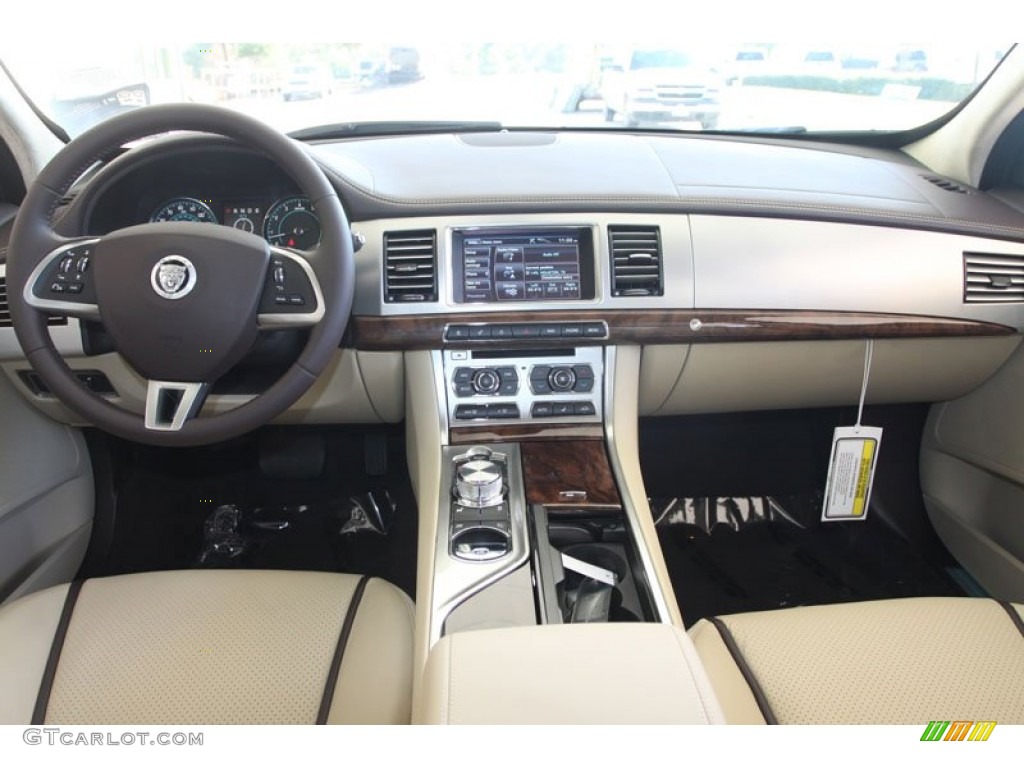 2012 Jaguar XF Portfolio Barley/Truffle Dashboard Photo #56057801