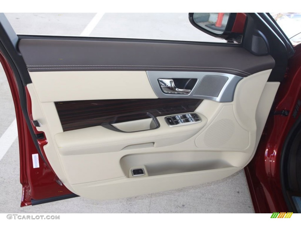 2012 Jaguar XF Portfolio Barley/Truffle Door Panel Photo #56058290