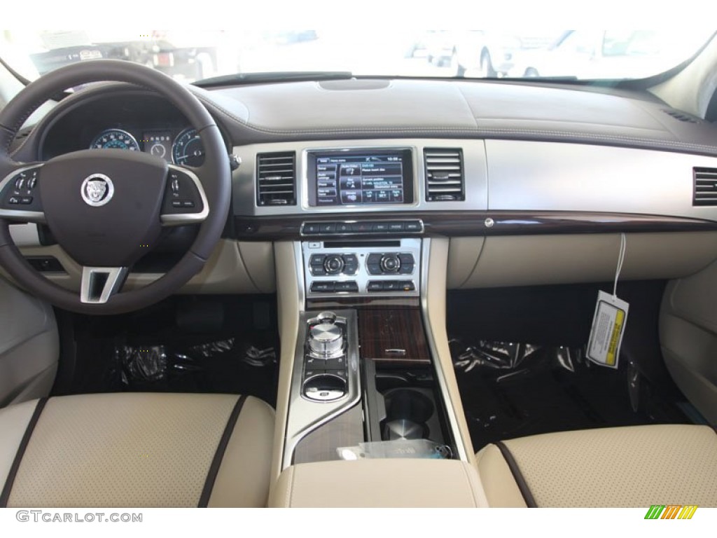 2012 Jaguar XF Portfolio Barley/Truffle Dashboard Photo #56058308