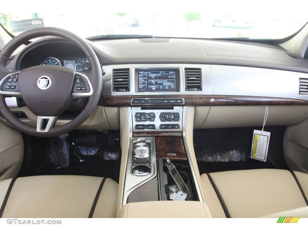 2012 Jaguar XF Portfolio Barley/Truffle Dashboard Photo #56059312