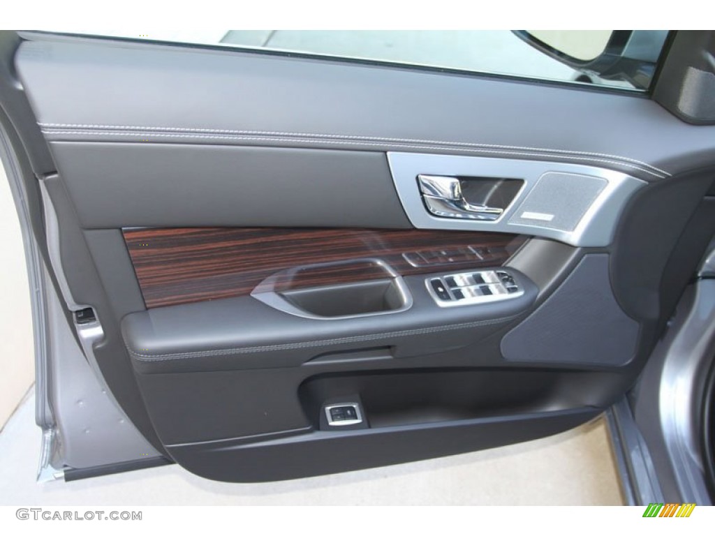 2012 Jaguar XF Portfolio Warm Charcoal/Warm Charcoal Door Panel Photo #56059454