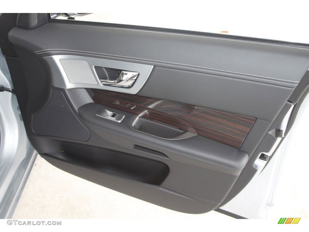2012 Jaguar XF Portfolio Warm Charcoal/Warm Charcoal Door Panel Photo #56059697